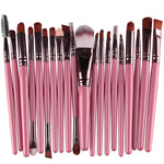 20-teiliges Make-up-Pinselset mit Holzgriffen, Farben: Kaffee, Gold+Schwarz, Schwarz+Weiß, Schwarz+Kaffee, Braun+Weiß, Gold+Rosa, Braun+Grün, Braun+Rosa, Braun+Schwarz, Gold+Weiß, Gold+Grün, Schwarz+Grün, Schwarz+Rosa, Braun+Lila ...