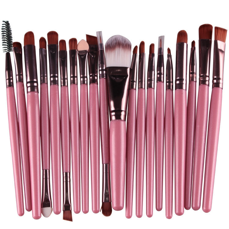 20-teiliges Make-up-Pinselset mit Holzgriffen, Farben: Kaffee, Gold+Schwarz, Schwarz+Weiß, Schwarz+Kaffee, Braun+Weiß, Gold+Rosa, Braun+Grün, Braun+Rosa, Braun+Schwarz, Gold+Weiß, Gold+Grün, Schwarz+Grün, Schwarz+Rosa, Braun+Lila ...