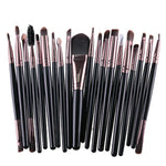 20-teiliges Make-up-Pinselset mit Holzgriffen, Farben: Kaffee, Gold+Schwarz, Schwarz+Weiß, Schwarz+Kaffee, Braun+Weiß, Gold+Rosa, Braun+Grün, Braun+Rosa, Braun+Schwarz, Gold+Weiß, Gold+Grün, Schwarz+Grün, Schwarz+Rosa, Braun+Lila ...