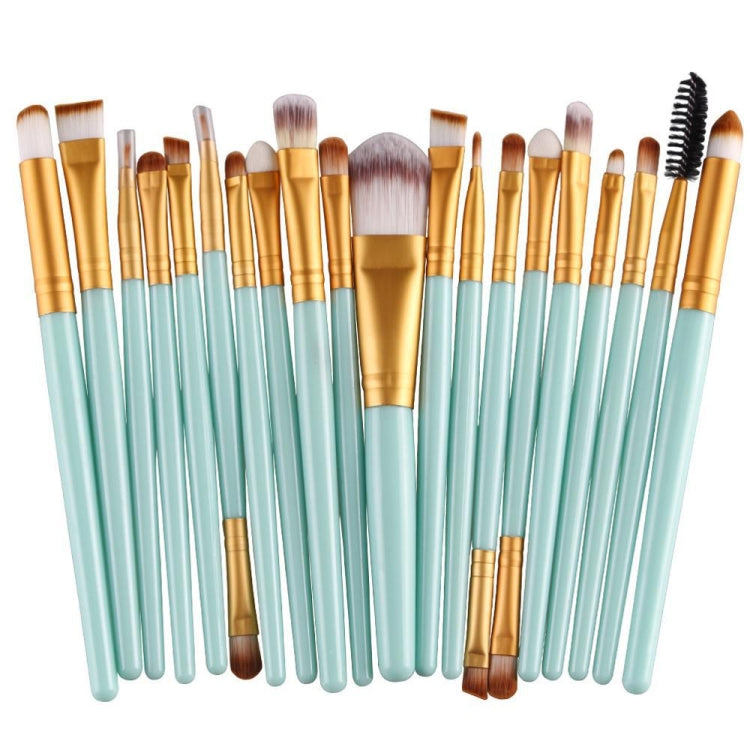 20-teiliges Make-up-Pinselset mit Holzgriffen, Farben: Kaffee, Gold+Schwarz, Schwarz+Weiß, Schwarz+Kaffee, Braun+Weiß, Gold+Rosa, Braun+Grün, Braun+Rosa, Braun+Schwarz, Gold+Weiß, Gold+Grün, Schwarz+Grün, Schwarz+Rosa, Braun+Lila ...