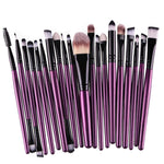 20-teiliges Make-up-Pinselset mit Holzgriffen, Farben: Kaffee, Gold+Schwarz, Schwarz+Weiß, Schwarz+Kaffee, Braun+Weiß, Gold+Rosa, Braun+Grün, Braun+Rosa, Braun+Schwarz, Gold+Weiß, Gold+Grün, Schwarz+Grün, Schwarz+Rosa, Braun+Lila ...