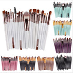 20-teiliges Make-up-Pinselset mit Holzgriffen, Farben: Kaffee, Gold+Schwarz, Schwarz+Weiß, Schwarz+Kaffee, Braun+Weiß, Gold+Rosa, Braun+Grün, Braun+Rosa, Braun+Schwarz, Gold+Weiß, Gold+Grün, Schwarz+Grün, Schwarz+Rosa, Braun+Lila ...