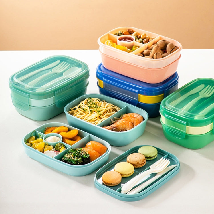 1900ML Große Kapazität Mikrowelle Kinder Versiegelte Fächer Lunchbox, Hellblau, Rosa, Hellgrün, Blau, Grün