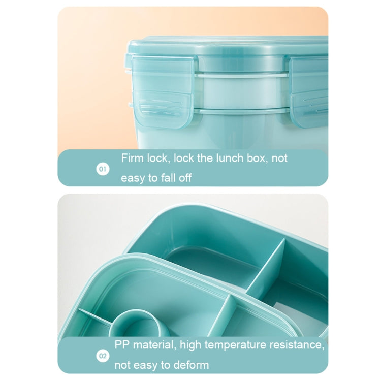 1900ML Große Kapazität Mikrowelle Kinder Versiegelte Fächer Lunchbox, Hellblau, Rosa, Hellgrün, Blau, Grün