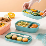 1900ML Große Kapazität Mikrowelle Kinder Versiegelte Fächer Lunchbox, Hellblau, Rosa, Hellgrün, Blau, Grün