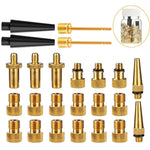 SV/AV/DV Fahrradventil Adapter Set Fahrradballpumpe Zubehör, 15 in 1, 24 in 1 mit Leder Ring, 25 in 1, 24 in 1, 32 in 1, 16 in 1, 10 in 1, 3 Sets 3 in 1, 12 in 1, 3 Sets 5 in 1, 3 Sets 4 in 1, 3 Sets 4 in 1 Gold, 14 in 1, 16 in 1 mit Aufteilbox