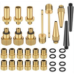 SV/AV/DV Fahrradventil Adapter Set Fahrradballpumpe Zubehör, 15 in 1, 24 in 1 mit Leder Ring, 25 in 1, 24 in 1, 32 in 1, 16 in 1, 10 in 1, 3 Sets 3 in 1, 12 in 1, 3 Sets 5 in 1, 3 Sets 4 in 1, 3 Sets 4 in 1 Gold, 14 in 1, 16 in 1 mit Aufteilbox