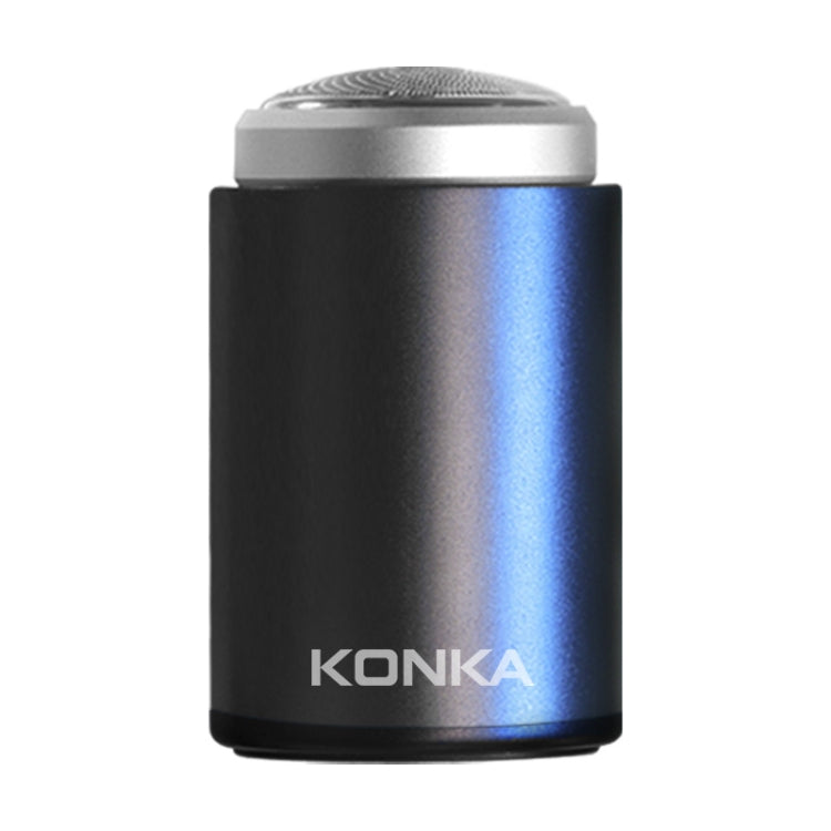 KONKA Mini Tragbarer Rasierer Outdoor Wasserdichter Herrenrasierer, Schwarz, Schwarz+1 Klingenaufsatz, Schwarz+3 Klingenaufsätze