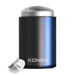 KONKA Mini Tragbarer Rasierer Outdoor Wasserdichter Herrenrasierer, Schwarz, Schwarz+1 Klingenaufsatz, Schwarz+3 Klingenaufsätze