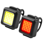 COB Lampenperlen Mini Mountainbike Licht USB Wiederaufladbar Fahrrad Wasserdicht MTB Straßenfahrrad Lampe, Weißer Scheinwerfer, Rotes Rücklicht, Weißer Scheinwerfer+Rotes Rücklicht