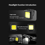 COB Lampenperlen Mini Mountainbike Licht USB Wiederaufladbar Fahrrad Wasserdicht MTB Straßenfahrrad Lampe, Weißer Scheinwerfer, Rotes Rücklicht, Weißer Scheinwerfer+Rotes Rücklicht