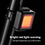 COB Lampenperlen Mini Mountainbike Licht USB Wiederaufladbar Fahrrad Wasserdicht MTB Straßenfahrrad Lampe, Weißer Scheinwerfer, Rotes Rücklicht, Weißer Scheinwerfer+Rotes Rücklicht