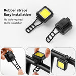 COB Lampenperlen Mini Mountainbike Licht USB Wiederaufladbar Fahrrad Wasserdicht MTB Straßenfahrrad Lampe, Weißer Scheinwerfer, Rotes Rücklicht, Weißer Scheinwerfer+Rotes Rücklicht