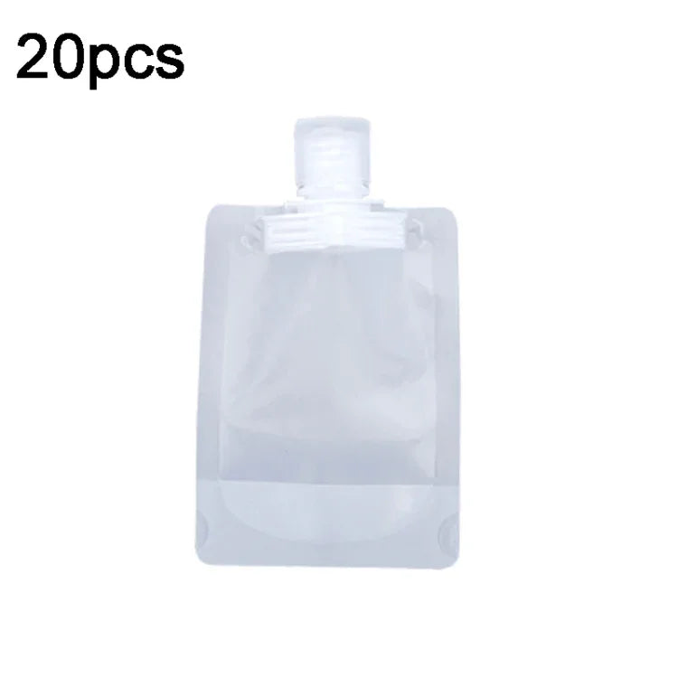 20 Stück wiederbefüllbare, leere Reise-Quetschbeutel für Lotion und Shampoo, 30 ml, 50 ml, 100 ml