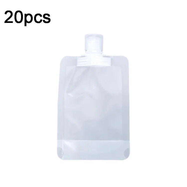 20 Stück wiederbefüllbare, leere Reise-Quetschbeutel für Lotion und Shampoo, 30 ml, 50 ml, 100 ml