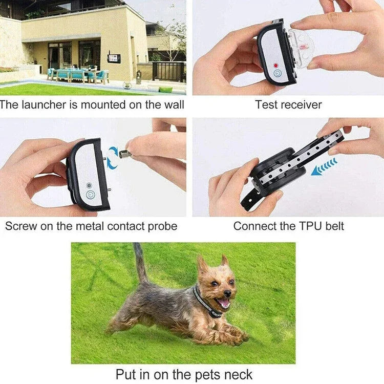 2-in-1-Haustier-Funkzaun mit Bellkontrolle und intelligentem Hundetrainer, 1 für 1, 1 für 2, 1 für 3
