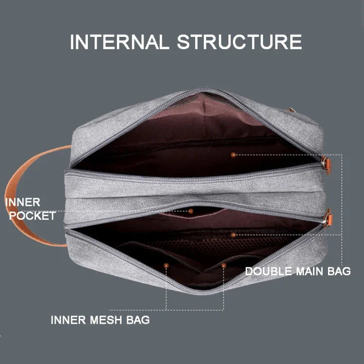 Doppellagige Reise-Kulturtasche für Herren, Reiseaccessoires, tragbare, feuchtigkeitsbeständige Tasche