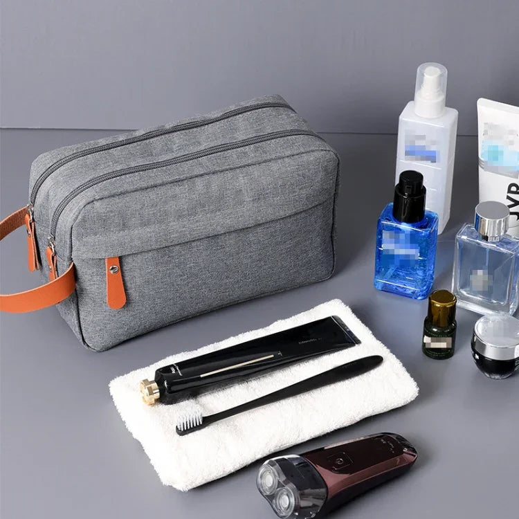 Doppellagige Reise-Kulturtasche für Herren, Reiseaccessoires, tragbare, feuchtigkeitsbeständige Tasche