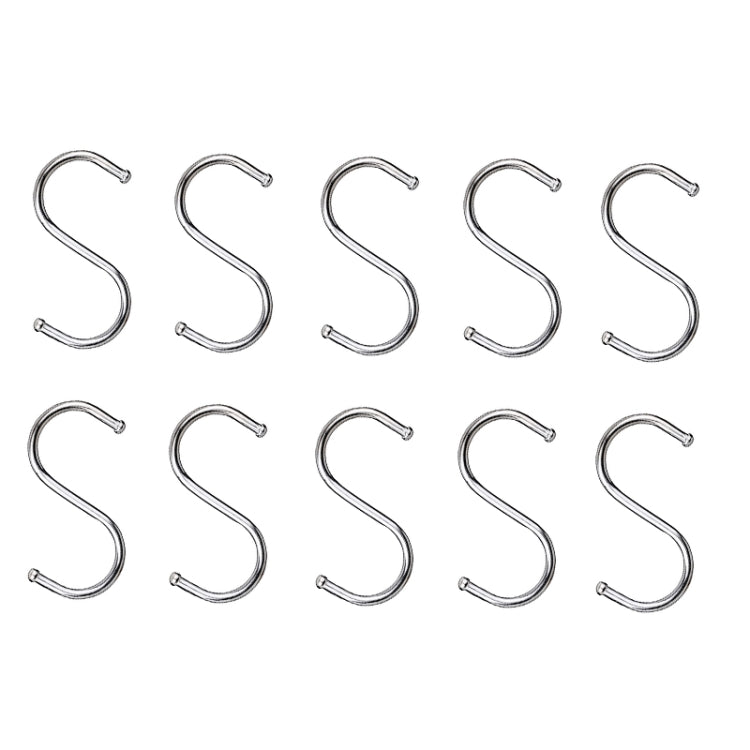 10 Stück multifunktionale Edelstahlhaken Metall S-Haken, Groß, Mittel, Klein