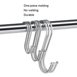 10pcs Multifunctional Stainless Steel Hooks Metal S-Shaped Hook, Large, Medium, Small