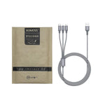 ROMOSS CB25 3 in 1 3,5A 8 Pin + Micro USB + Typ C/USB-C Kabel, 1m, 1,5m