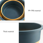 Small 4.6L Folding Thickened Portable Plastic Bucket Outdoor Fishing Barrel Car Travel Wash Barrel, Small 5L
