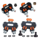 Garden Irrigation And Watering One Pass Two Faucet Water Divider, With Plastic Adapter, With Copper Adapter, With Thread European Connector, With Thread European Connector+Plastic Nipple Connector