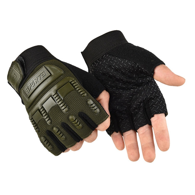 Outdoor Reiten Balance Wheel Skating Militärisches Training Kinder Halb-Fingerhandschuhe, M, L