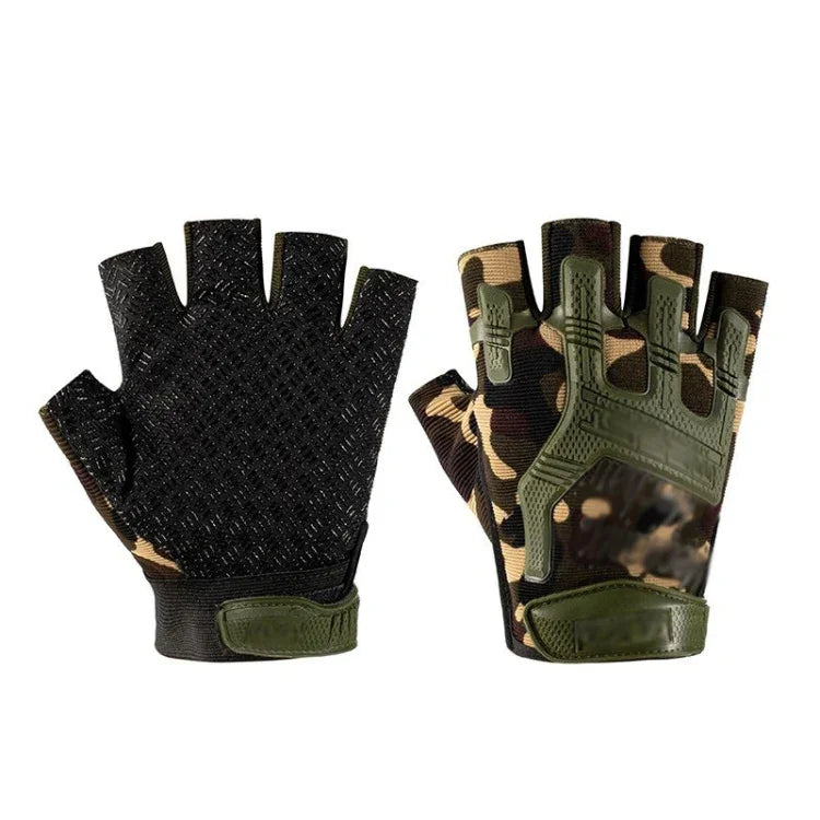 Rutschfeste Silikon-Halbfingerhandschuhe für Outdoor-Sportarten, Einheitsgröße