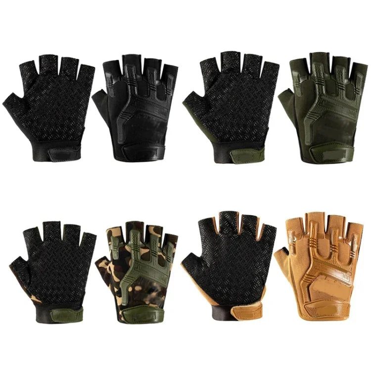 Rutschfeste Silikon-Halbfingerhandschuhe für Outdoor-Sportarten, Einheitsgröße