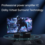 Havit A20 Plus Bunter Umgebungslicht-Kabelcomputer-Audio-Stereo-Surround-Sound-Lautsprecher, Schwarz, Bluetooth-Version