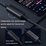 Havit A20 Plus Bunter Umgebungslicht-Kabelcomputer-Audio-Stereo-Surround-Sound-Lautsprecher, Schwarz, Bluetooth-Version