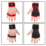 Hantel-Klimmzugstange Anti-Hornhaut Anti-Rutsch Handgelenk-Fitness-Vierfingerhandschuhe, M, L, XL
