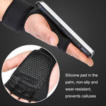 Hantel-Klimmzugstange Anti-Hornhaut Anti-Rutsch Handgelenk-Fitness-Vierfingerhandschuhe, M, L, XL