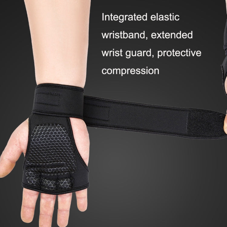 Hantel-Klimmzugstange Anti-Hornhaut Anti-Rutsch Handgelenk-Fitness-Vierfingerhandschuhe, M, L, XL