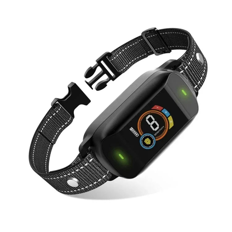 Wiederaufladbarer, wasserdichter Smart-Hundetrainer mit Farbbildschirm und Bellstopper
