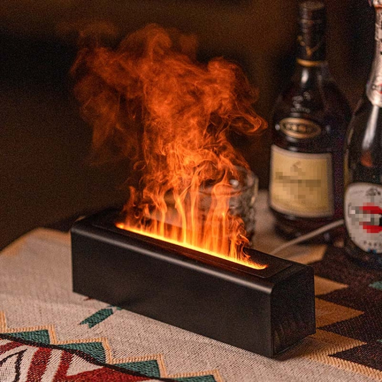 DQ711 Flammen Aromatherapie Diffusor Leiser USB Luftbefeuchter, DQ711 Schwarz, DQ711 Weiß