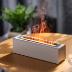 DQ711  Flame Aromatherapy Diffuser Quiet USB Air Humidifier, DQ711 Black, DQ711 White