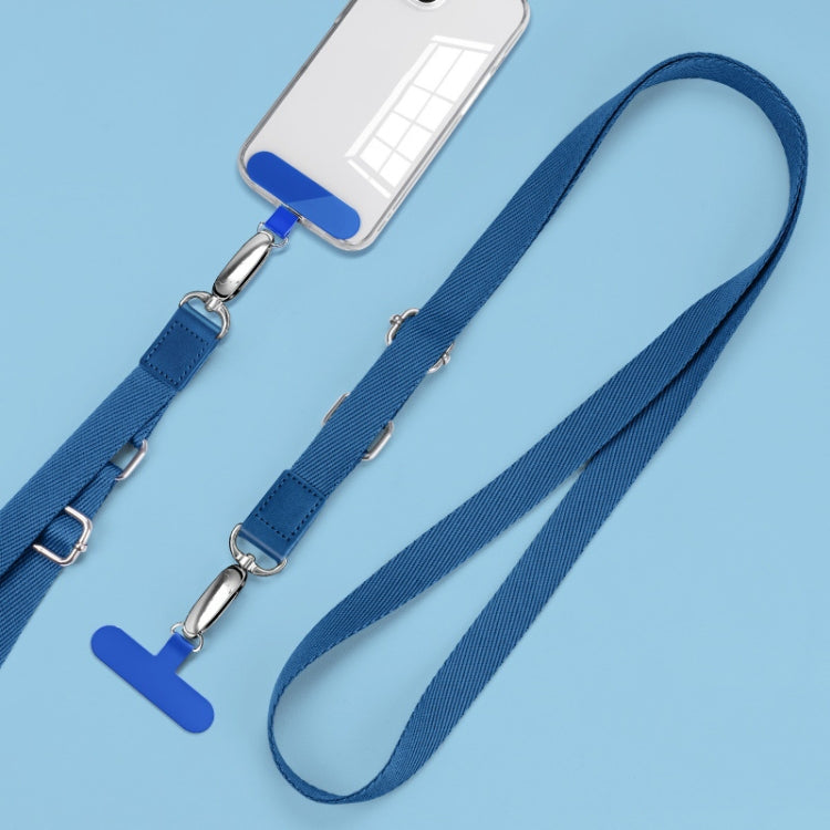 Handy Messenger Lanyard verstellbarer breiter Halsriemen, Matcha Grün, Edelstein Blau, Dunkellila, Orange, Silber, Klassisch Schwarz