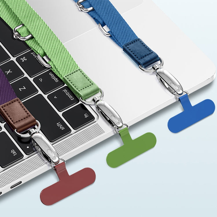 Handy Messenger Lanyard verstellbarer breiter Halsriemen, Matcha Grün, Edelstein Blau, Dunkellila, Orange, Silber, Klassisch Schwarz