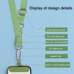 Handy Messenger Lanyard verstellbarer breiter Halsriemen, Matcha Grün, Edelstein Blau, Dunkellila, Orange, Silber, Klassisch Schwarz