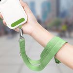 Handy Messenger Lanyard verstellbarer breiter Halsriemen, Matcha Grün, Edelstein Blau, Dunkellila, Orange, Silber, Klassisch Schwarz