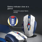 Inphic F9 Mecha Kabellose Maus, Ladefähige Büro-Gaming-Maus, F9 Mecha