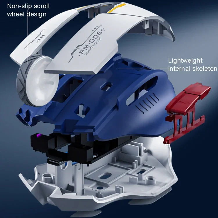 Inphic F9 Mecha Kabellose Maus, Ladefähige Büro-Gaming-Maus, F9 Mecha