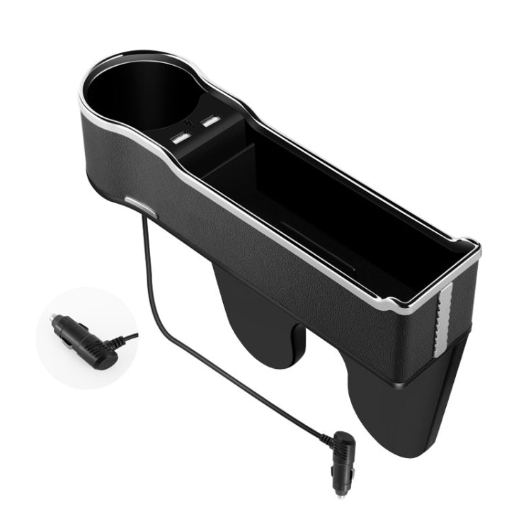Car Seat Gap Storage Box Multifunctional Mobile Phone USB Charger, Standard Black, Standard Red, Standard Beige, Standard Brown, QC3.0 Black, QC3.0 Red, QC3.0 Beige, QC3.0 Brown