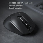Inphic DR01 Bluetooth 3 Modi kabellose Maus Aufladbar Leise Büro Spiel Laptop Computer Heimgebrauch, DR01 (Schwarz)