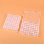 56 Fächer Transparenter Kunststoff-Organizer Schmuck Nail Art Strass Perlen Aufbewahrungsbox, Transparent, Farbig