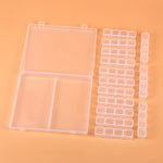 56 Fächer Transparenter Kunststoff-Organizer Schmuck Nail Art Strass Perlen Aufbewahrungsbox, Transparent, Farbig