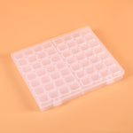 56 Fächer Transparenter Kunststoff-Organizer Schmuck Nail Art Strass Perlen Aufbewahrungsbox, Transparent, Farbig