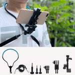 TUYU Kamera Nackenhalter Handy Brustgurt Halterung Für Videoaufnahmen//POV, Standard (Schwarz), Standard (Blau), Mit Handyclip (Schwarz), Mit Handyclip (Blau), Vertikale Aufnahme (Schwarz), Vertikale Aufnahme (Blau), Vertikal + Handyclip (Schwarz)